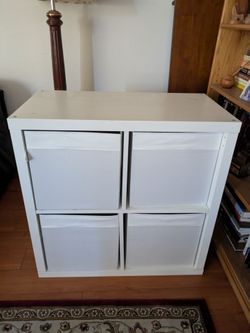 White drawers