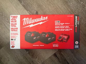 Milwaukee M18 2pk 5.0 Batteries/ M12-M18 Charger