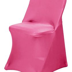 8 Pink Spandex Chair Covers
