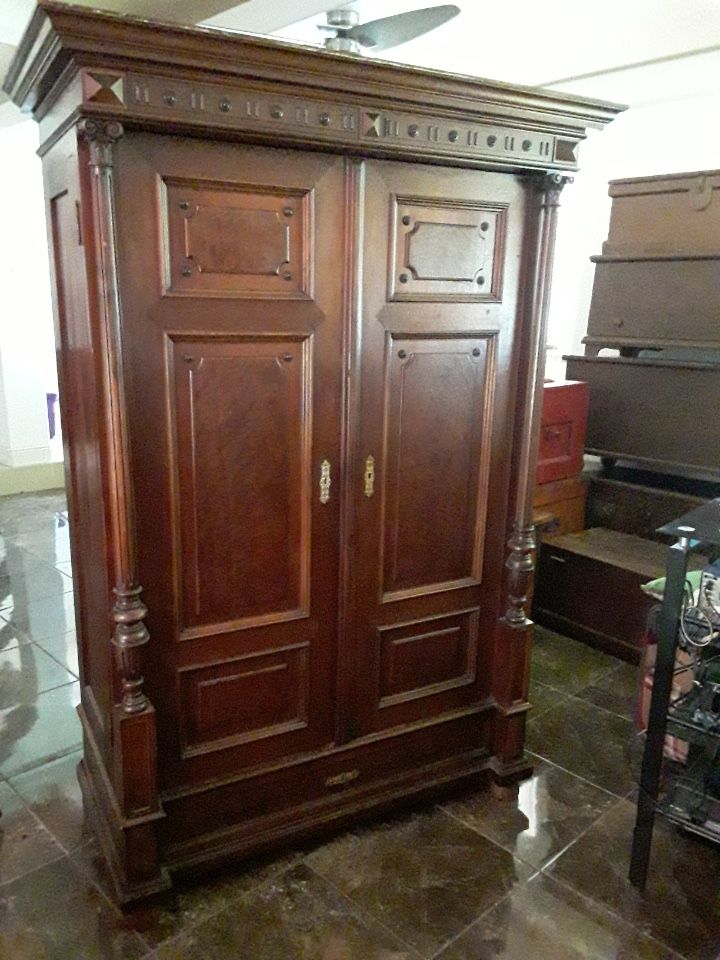 Solid Wood, Beautiful Antique Armoire 