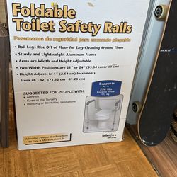 Foldable Toilet Safety Rails