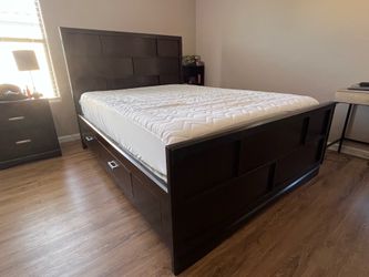 Queen Bed Frame with Storage