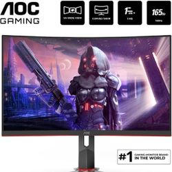 AOC - G2 Series C27G2 27" LED Curved FHD FreeSync Premium Monitor (DisplayPort, HDMI, VGA) - Black/Red

