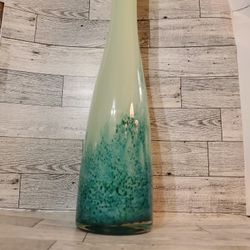 Vintage  2000s Art Vase Turquoise 