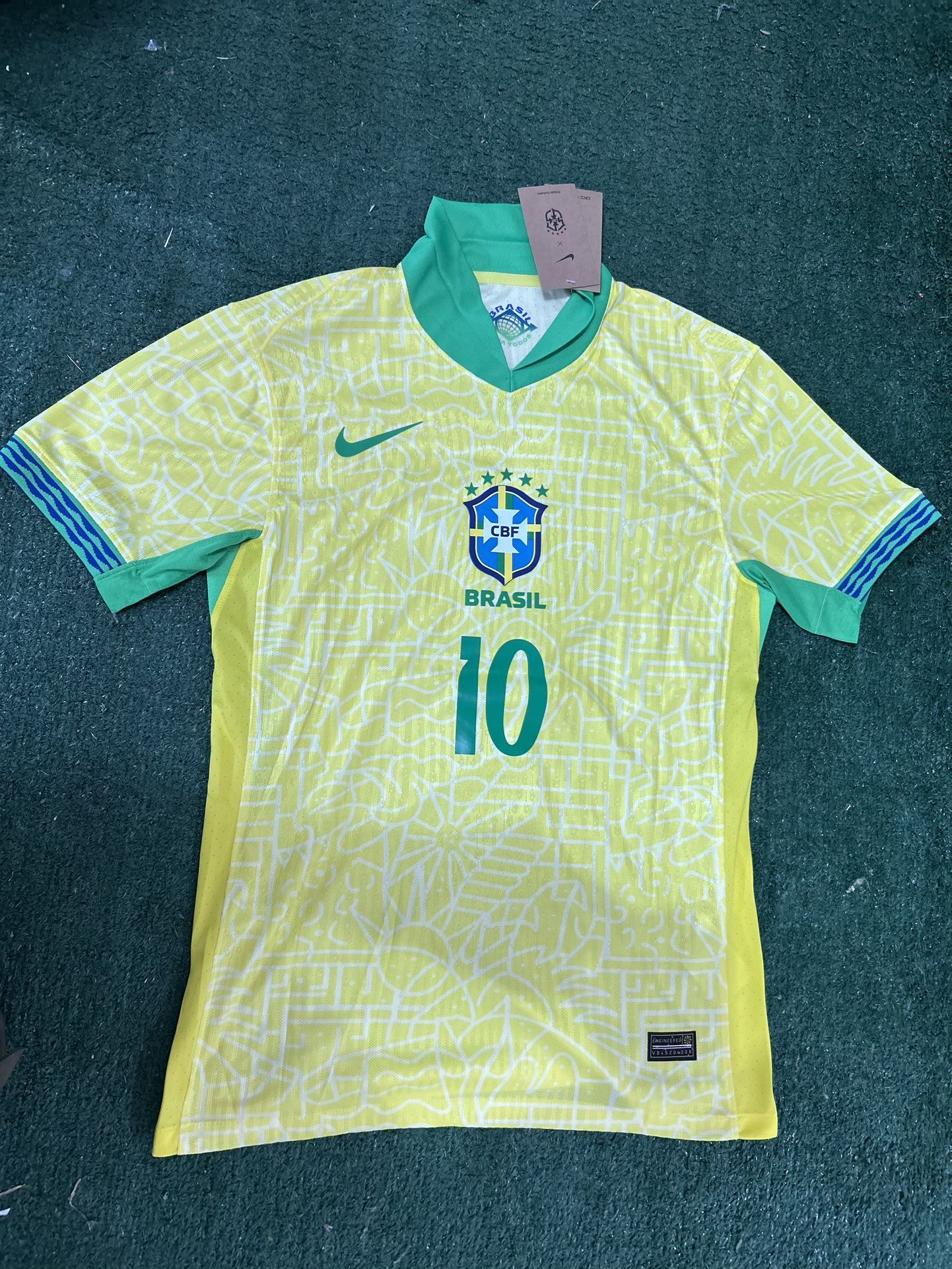 Neymar Jr. Brazil National Team Nike 2024 Home #10