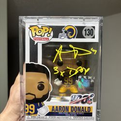 Aaron Donald Signed Funko Pop JSA COA