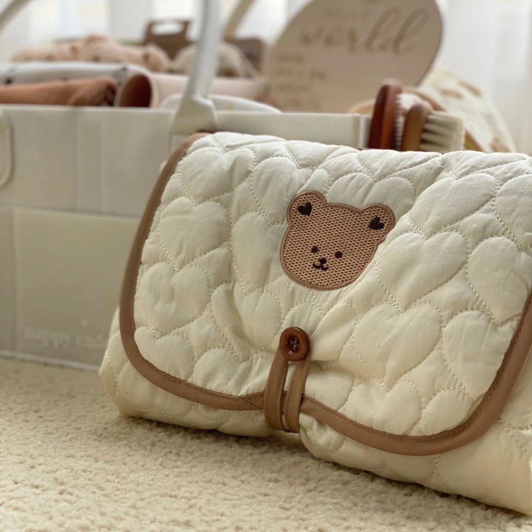 BABY BEAR Neutral Beige PORTABLE CHANGE MAT