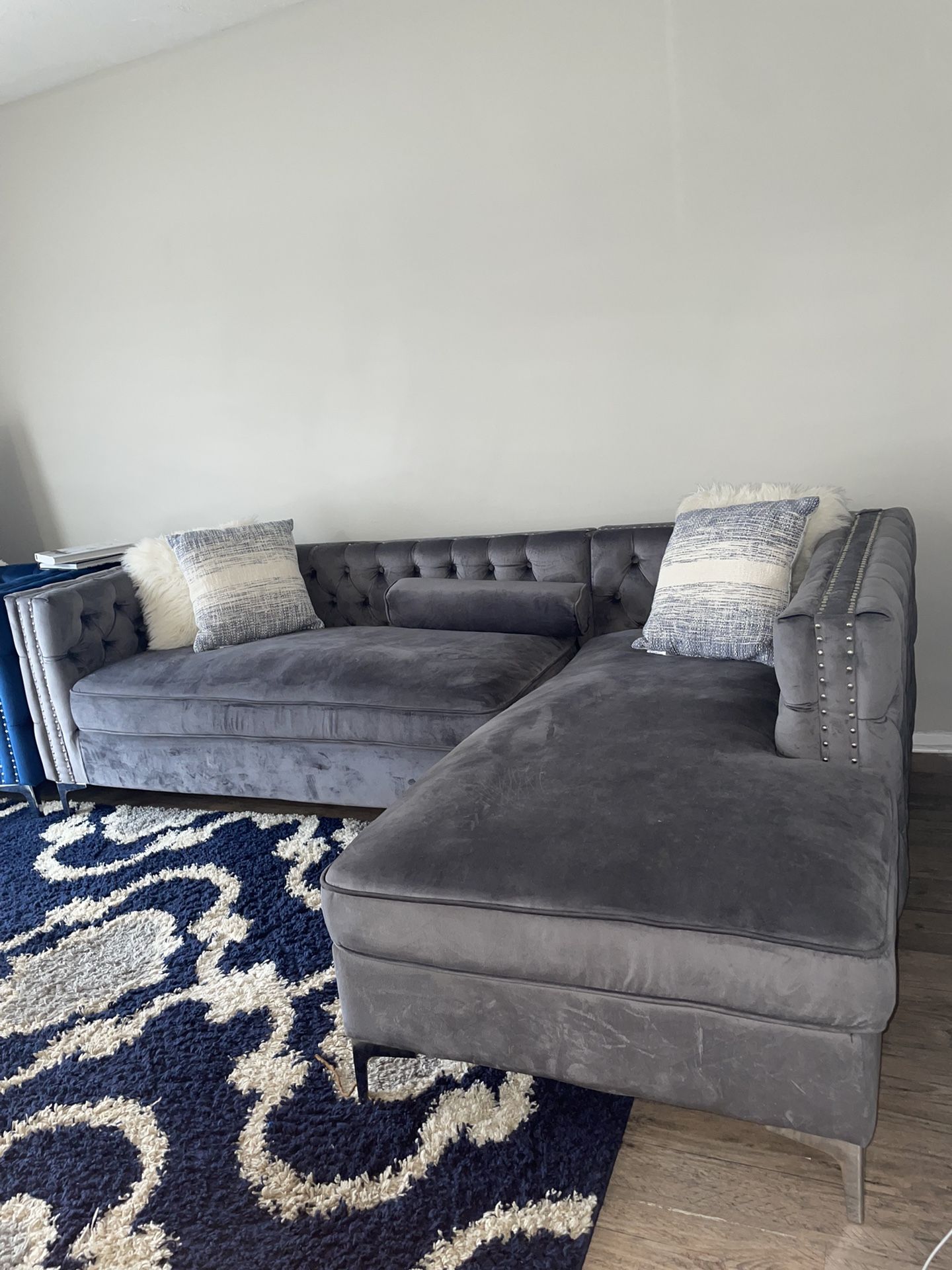 Chic Monet Grey Sectional Couch