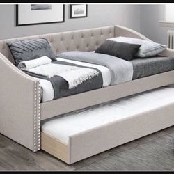 Brand New In Box Day Bed W/ Slats  + Trundle  And 2 Mattresses. Pick Up  In Long Beach