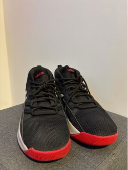 adidas Street Fire Black/Red/White Mid Top Lace-Up Mesh Men's Basketball Sneaker