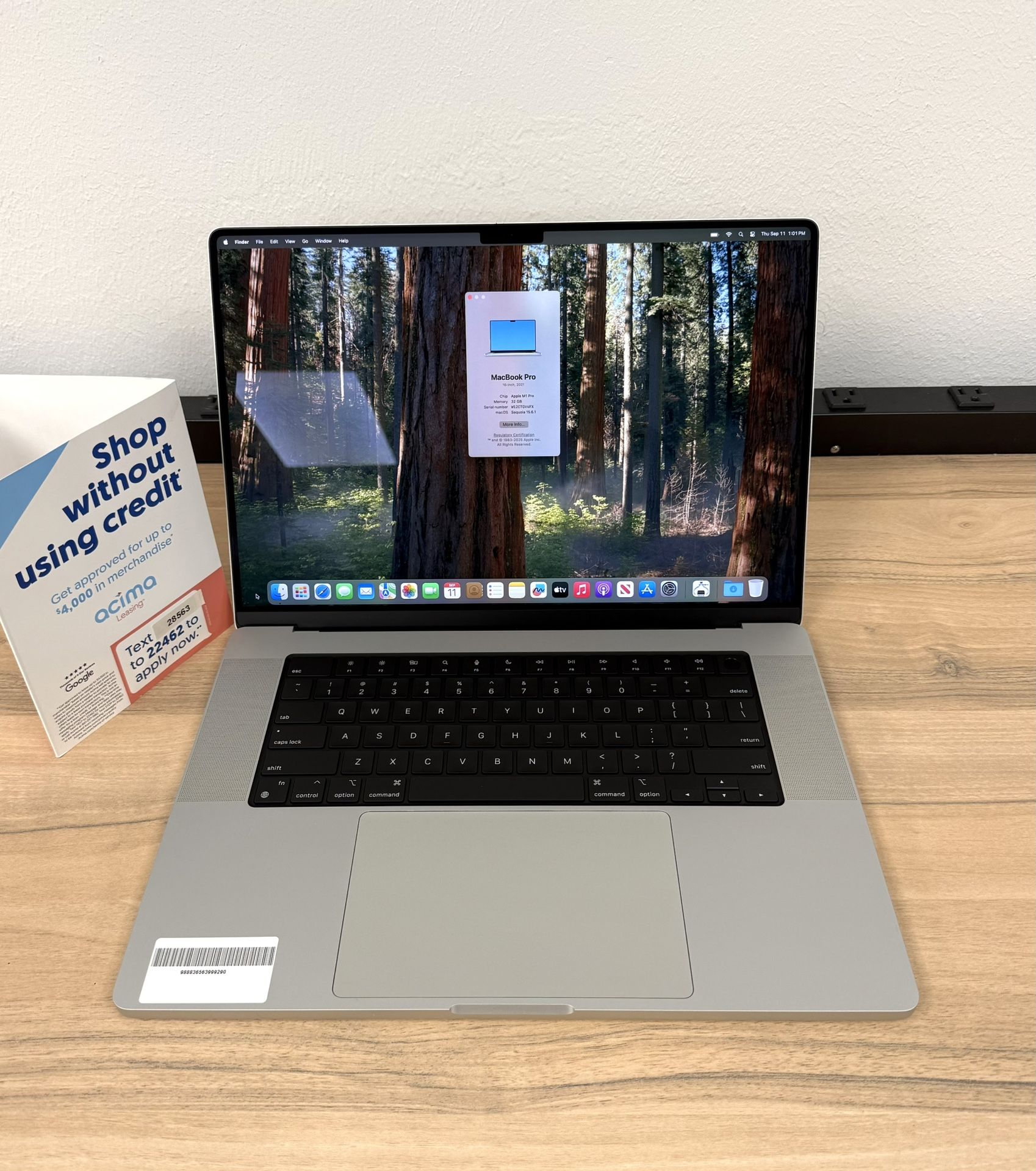 16" MacBook Pro M1 Pro 10 Core*32GB RAM*1TB SSD