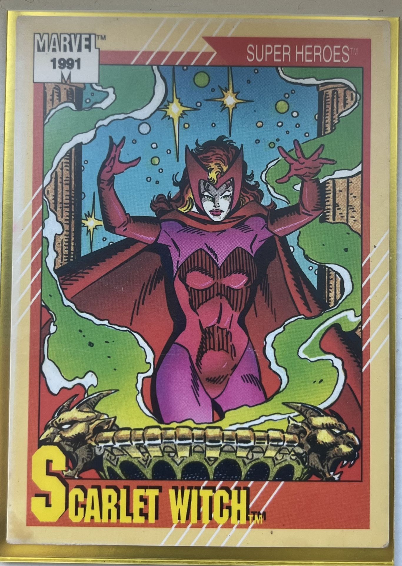 Scarlet Witch Trading Card 1991