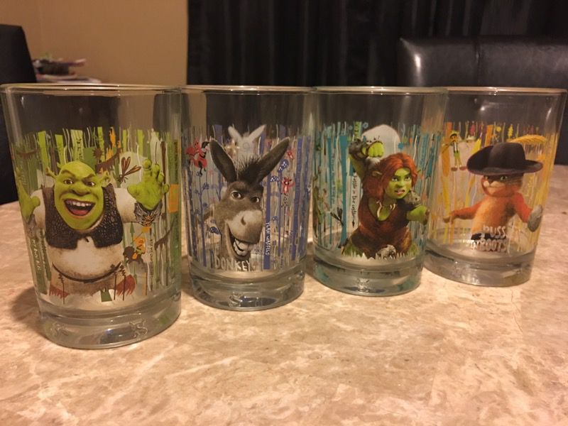 Shrek collection glasses