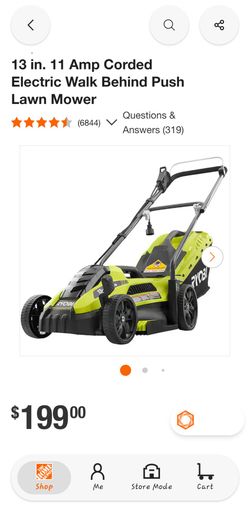 Ryobi 13 in. 11 Amp Corded Electric Push Lawn Mower