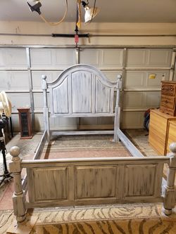 Queen bed with sideboards