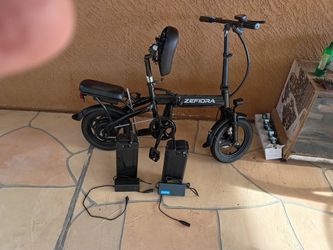 Zefiora Folding Electric Bike with Batteries