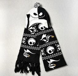 The Nightmare Before Christmas Scarf & Hat Set - Disney Jack Skellington