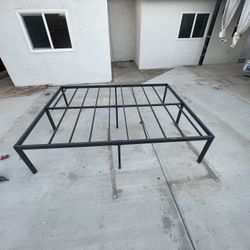 Full Metal Bed frame, Free King Mattress 