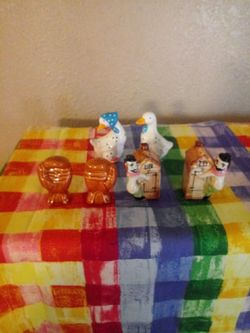 Antique salt and pepper shakers