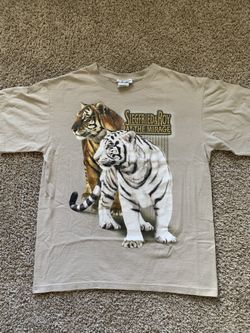 Vintage Siegfried and Roy Shirt Adult M Short Sleeve Tiger 