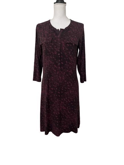 Patagonia Woman's Burgundy Organic Cotton Dress, Sz M.