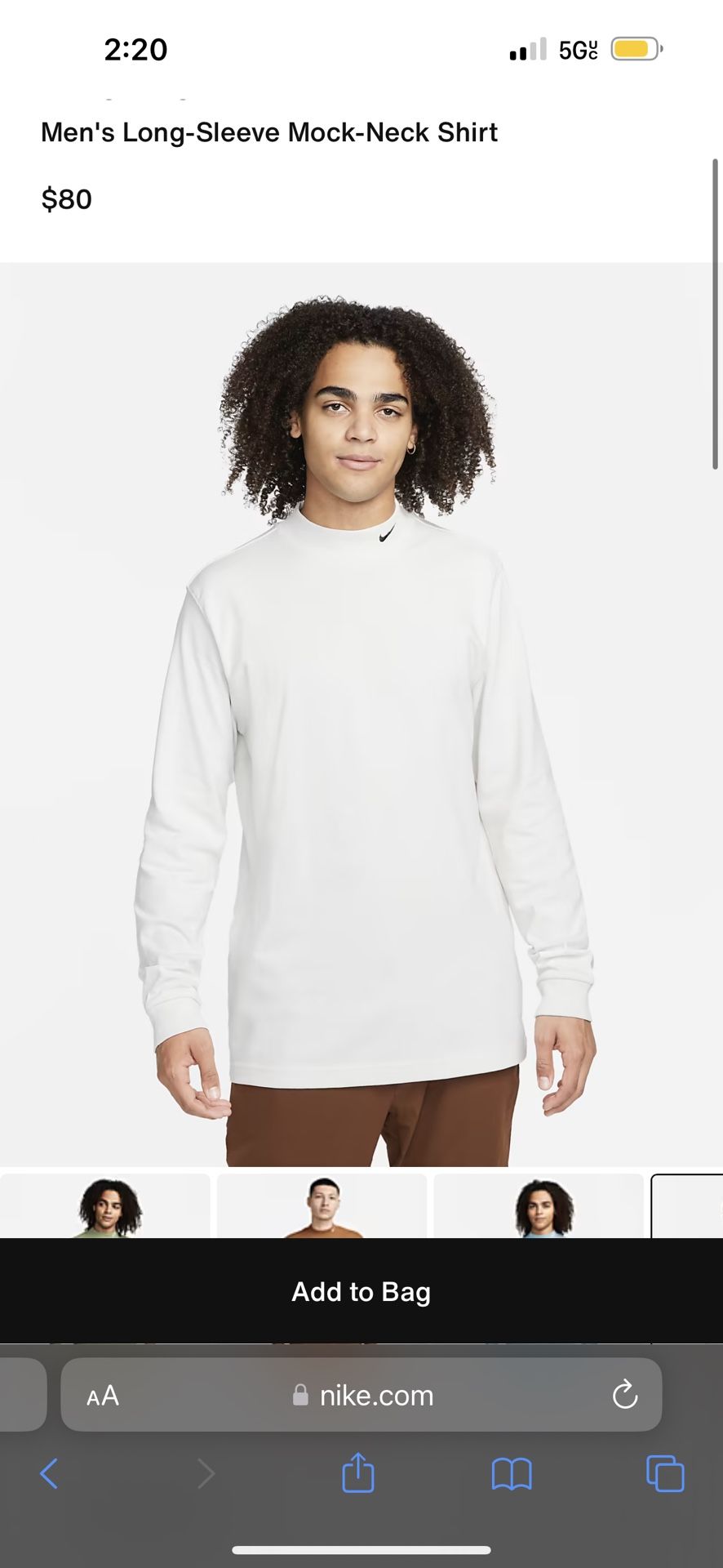 Nike Long Sleeve Mock Neck