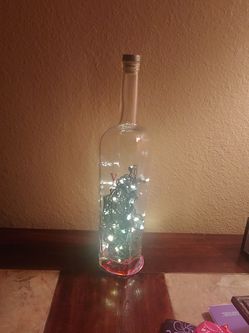 Glass Vodka bottle light fixture