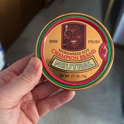 Muhammad Ali - Vintage Muhammad Ali Shoe Polish Tin-Brown 