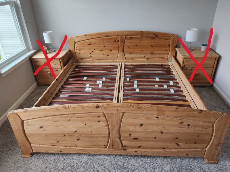 European Solid Wood Doublebed Frame