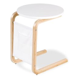 Set of two Modern C-Shape Side Table with Storage Bag