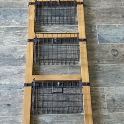KIRKLAND Storage Rack Metal And Wood $40