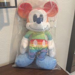 Rainbow Mickey Plush - New in Unopened Bag