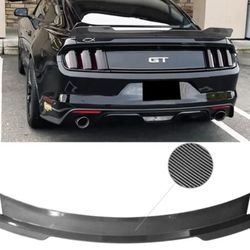 Fits 15-23 Ford Mustang 2Door MD Style Carbon Fiber Print Trunk Spoiler Wing ABS