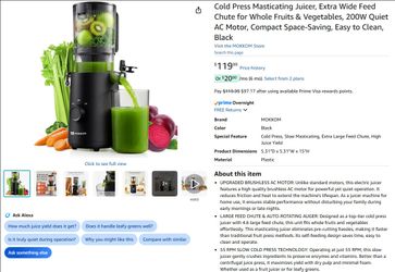Juicer Cold Press Masticating