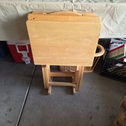 Four Folding  TV Tray Table