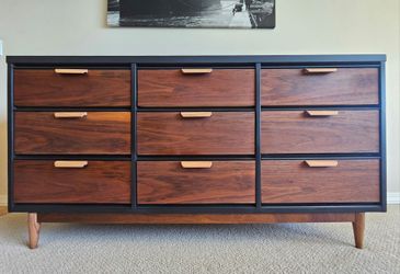 MCM Walnut 9-Drawer Dresser