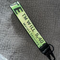 lime green off-white Keychain & black & Yellow Socks