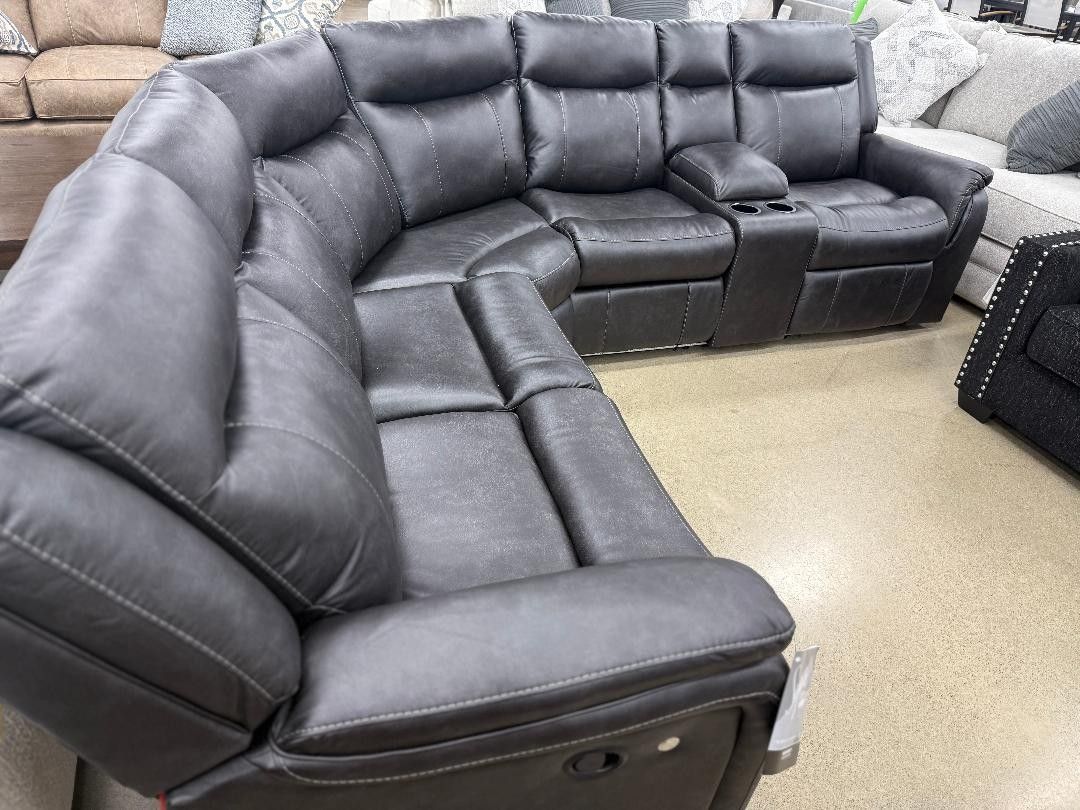 Curved Reclining Sectional Couch Set 🌟 Take Home Pay Later ❤️ Water Resistant, Pet Friendly Fabric