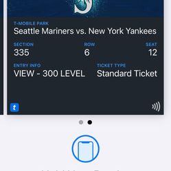 M’s Vs Yankees May 12th 