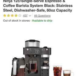Ninja Espresso & Coffee Maker Barista System