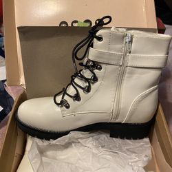 White Pu Booties