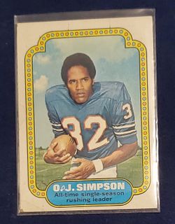 O.J. Simpson, 1970s, Trading Card, Vintage.