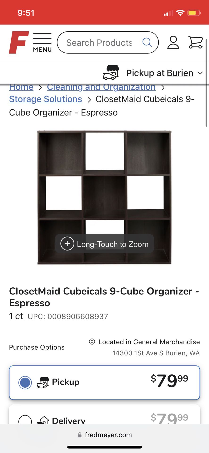 Closetmaid Cube Organizer
