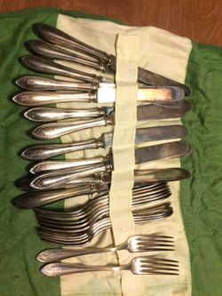 Antique silver plated silverware