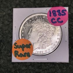 1885-CC MORGAN SILVER DOLLAR KEY DATE UNC NICE STRIKE LOW MINTAGE
