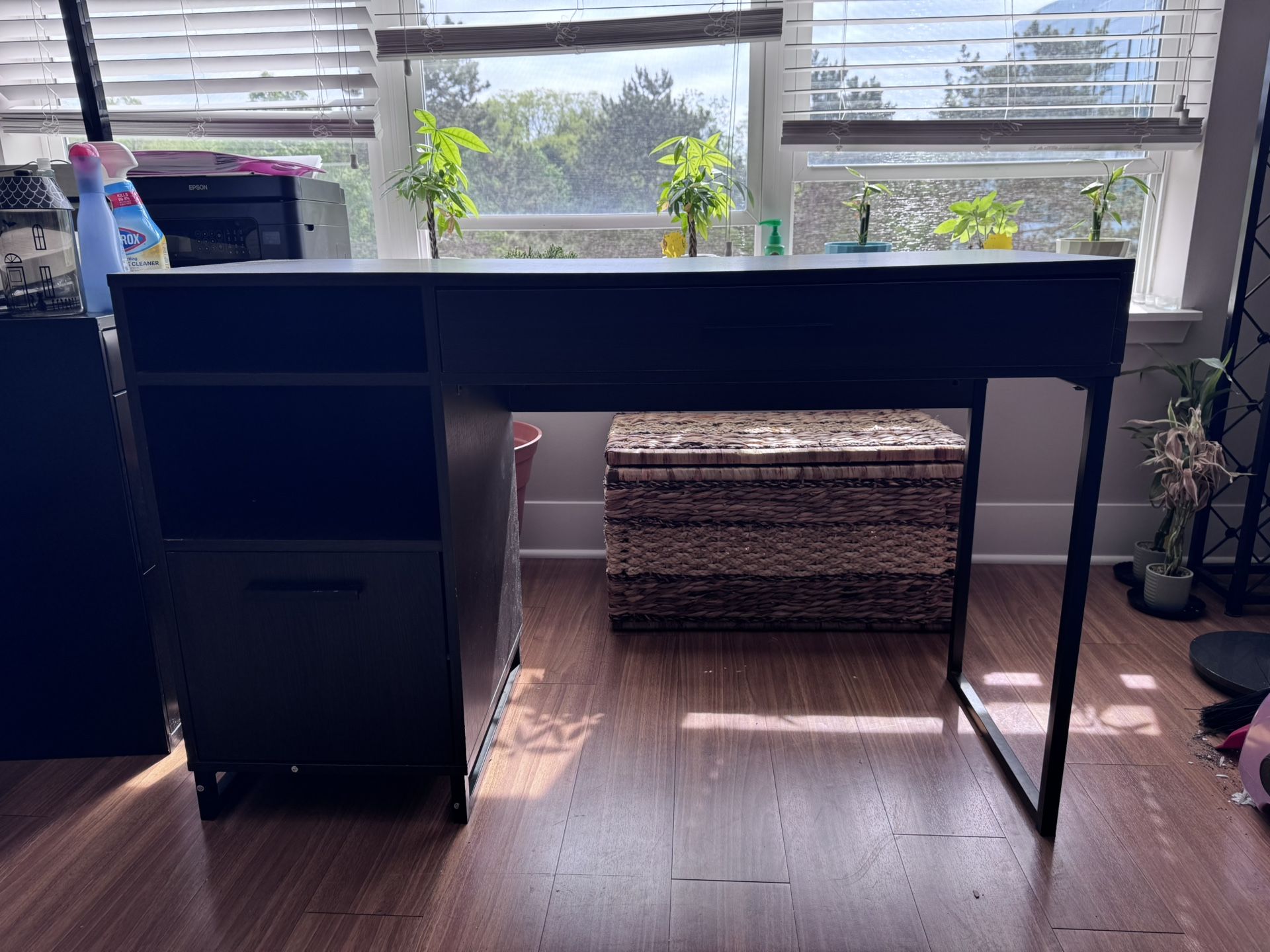 Wooden And Metal Desk