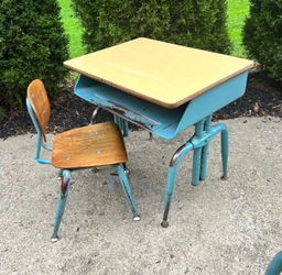 Vintage school desk