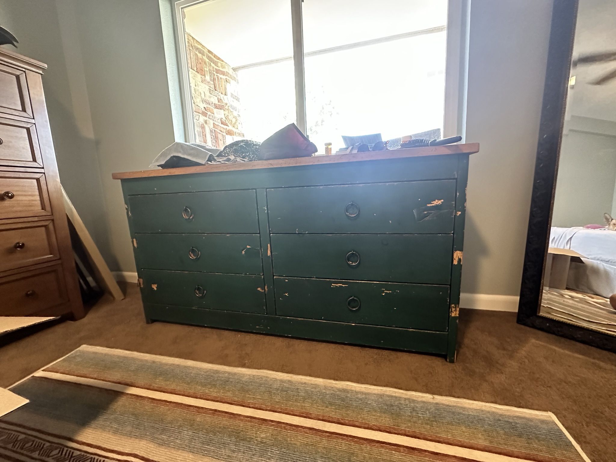 Green Wooden Dresser