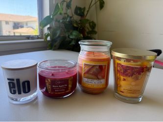 4 Scented Candles Bundle – 3 New/Unused (Includes 3-Wick Candle) – Move Out Sale