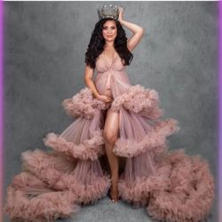 Maternity Tulle Pink Dress-new 